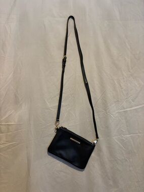 Poppy & Peonies Black Crossbody Bag with Gold Hardware